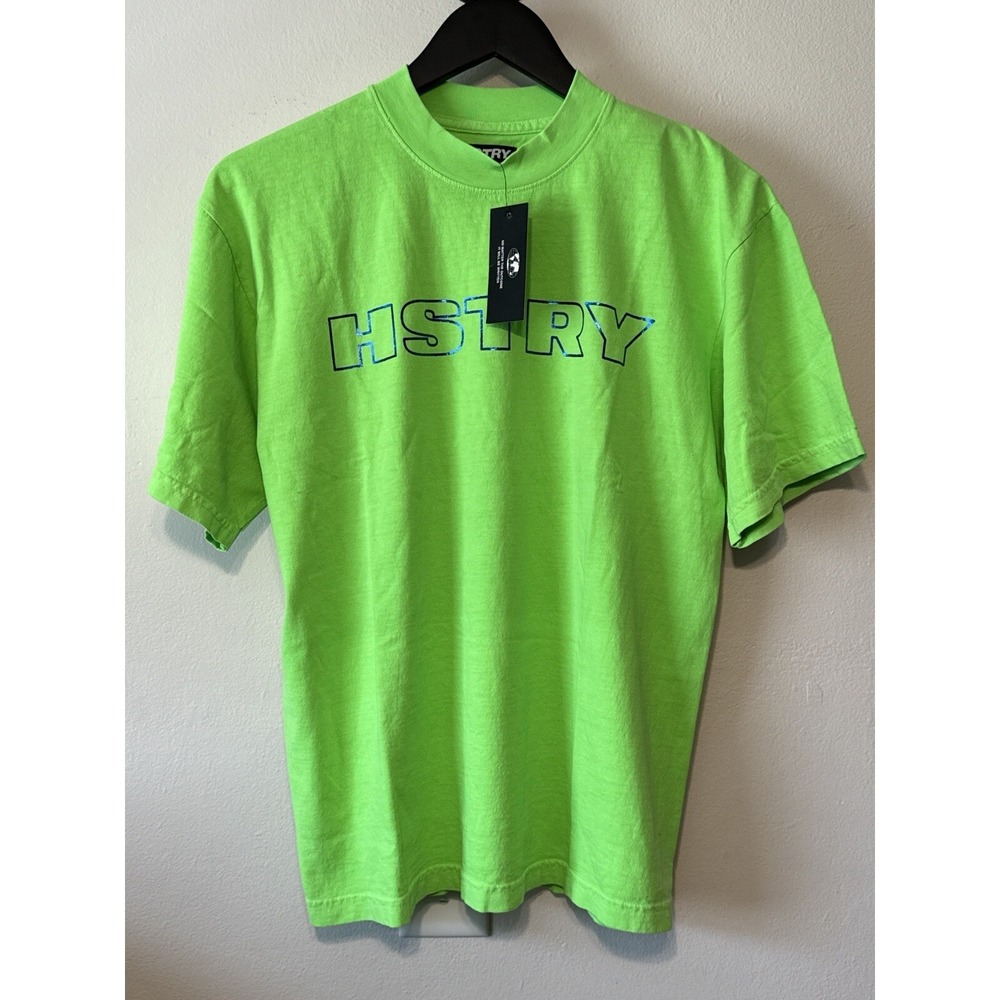 HSTRY By Nas Neon Logo T Shirt NWT Lime Green Streetwear Small